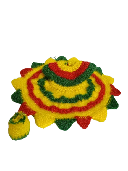 Multicolor Woolen Laddu Gopal Dress (Handmade Poshak) - Image 2