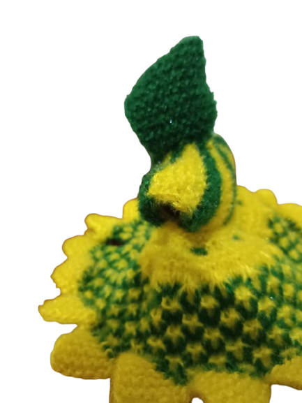 Yellow Green Woolen Laddu Gopal Dress (Handmade Poshak) - Image 3